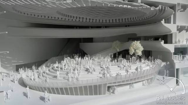 ▲戲曲中心概念模型的特色吊頂。