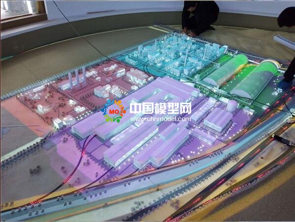 鋼鐵廠沙盤模型，投影電子沙盤