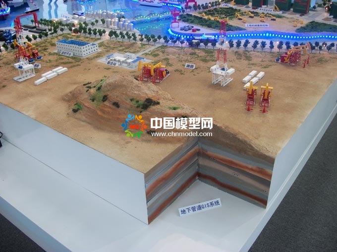 油田石油采集沙盤模型
