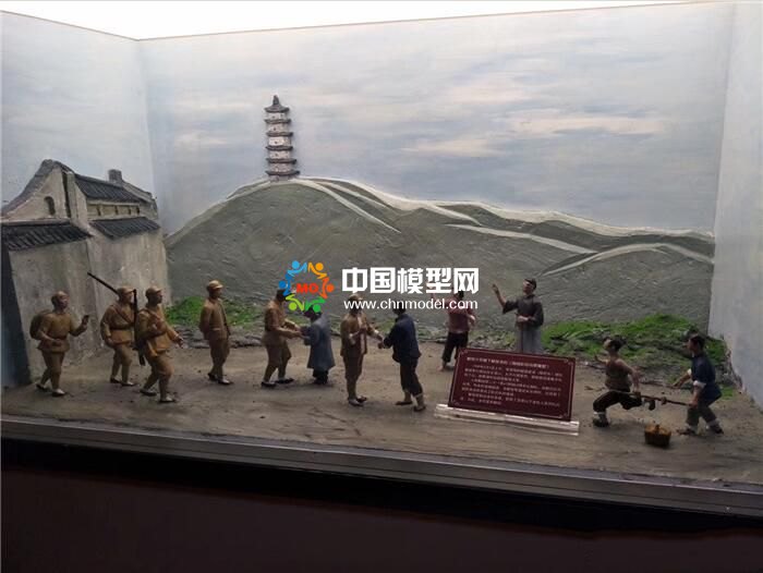 余杭縣抗日根據(jù)地示意圖沙盤