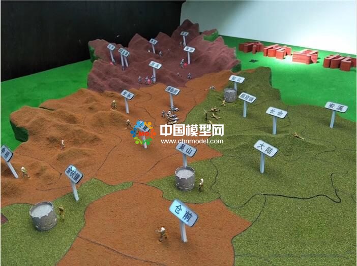 余杭縣抗日根據(jù)地示意圖沙盤