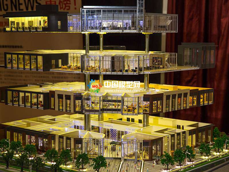 商業(yè)多層升降沙盤模型