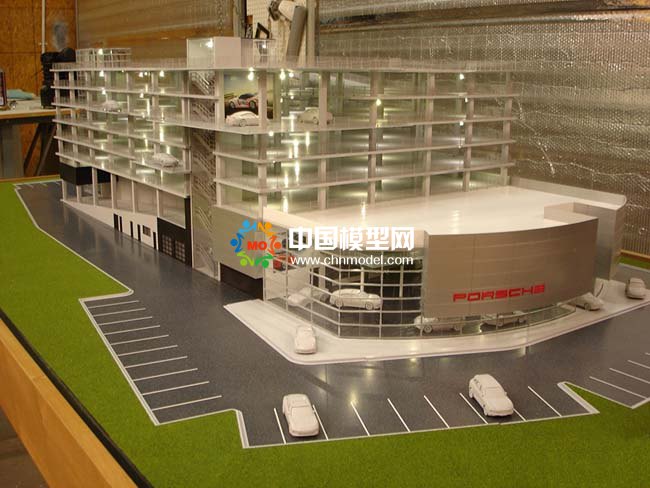 汽車展館沙盤模型，汽車展廳4S店沙盤模型
