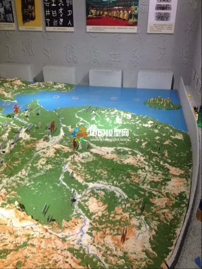古代地形圖沙盤模型