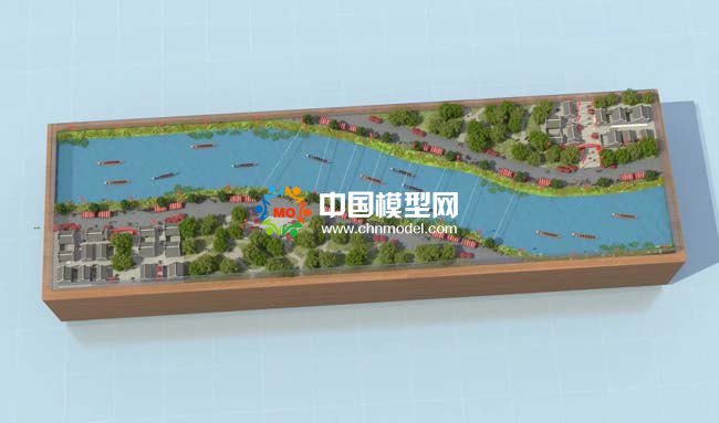 龍舟挑戰(zhàn)賽沙盤模型真實(shí)場(chǎng)景再現(xiàn)