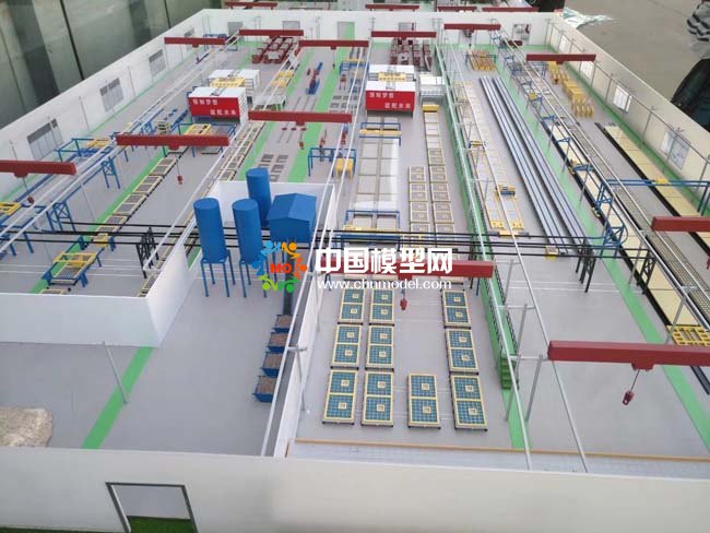 混凝土預(yù)制件生產(chǎn)線沙盤(pán)模型， 裝配式建筑沙盤(pán)模型