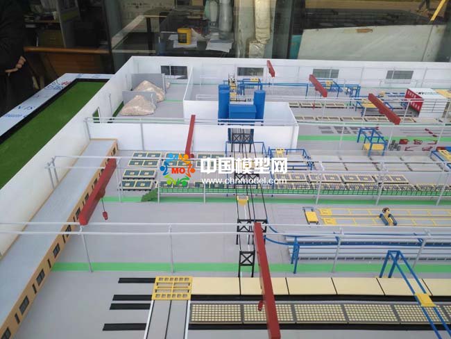 混凝土預(yù)制件生產(chǎn)線沙盤(pán)模型， 裝配式建筑沙盤(pán)模型