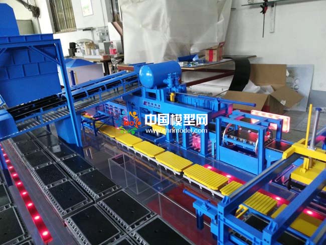 水平脫箱擠壓自動(dòng)造型線沙盤(pán)模型