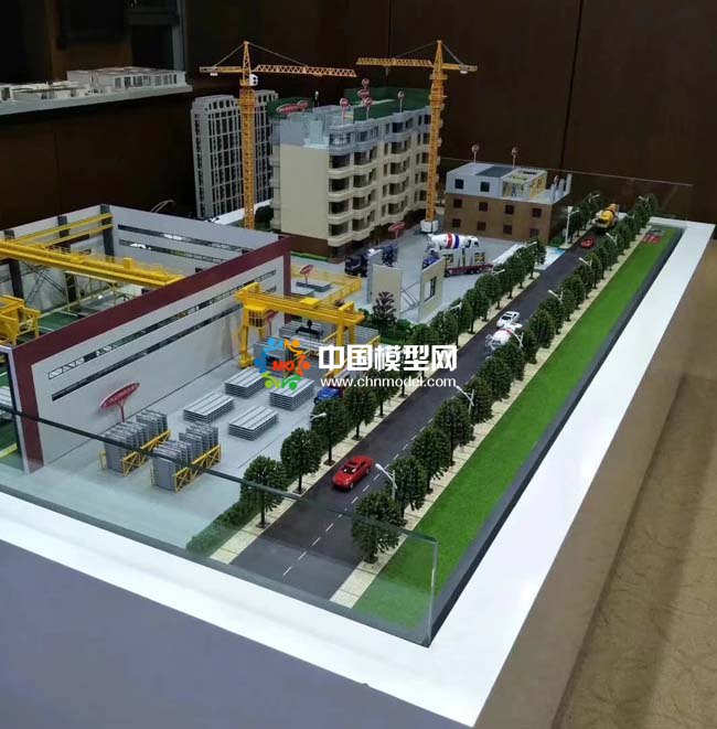 裝配式建筑???????PC混凝土預(yù)制件工廠沙盤(pán)模型