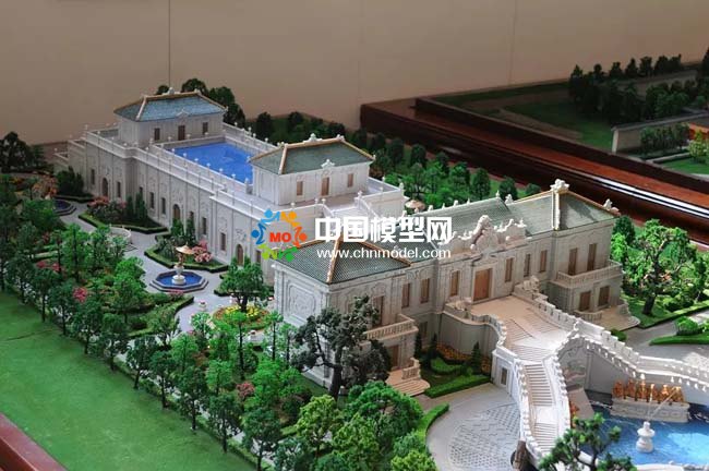圓明園場景復(fù)原建筑沙盤模型