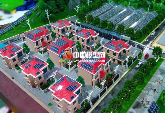 太陽能生態(tài)綠色新農村規(guī)劃沙盤模型