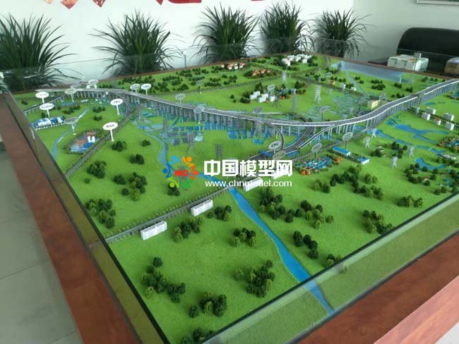 高速公路沙盤，橋梁隧道沙盤模型