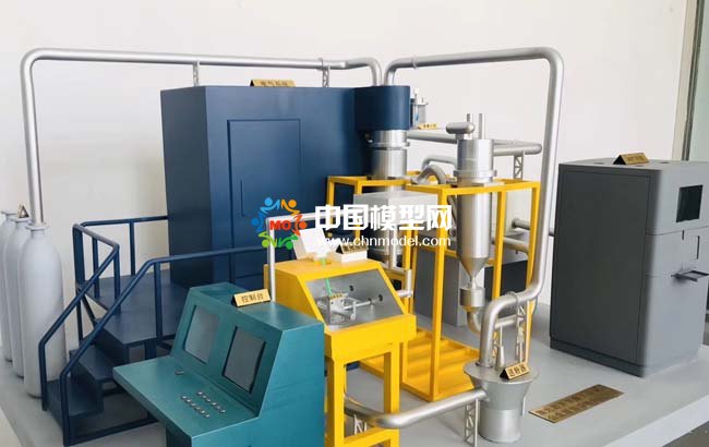 激光超聲等離子球化鈦合金精細球粉制造裝備沙盤模型