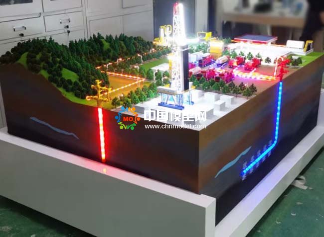 天然氣開采流程作業(yè)運輸加氣站沙盤模型
