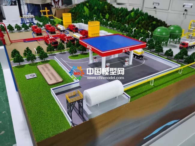 天然氣開采流程作業(yè)運輸加氣站沙盤模型