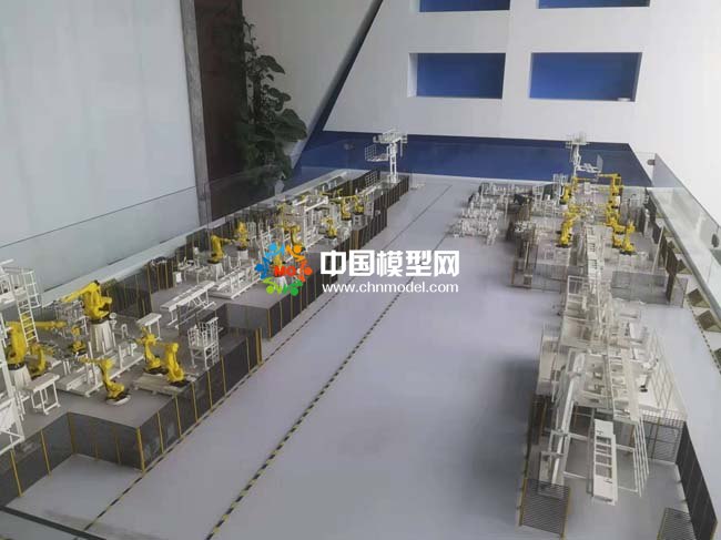 焊裝生產(chǎn)線沙盤模型，汽車機器焊裝生產(chǎn)線沙盤模型
