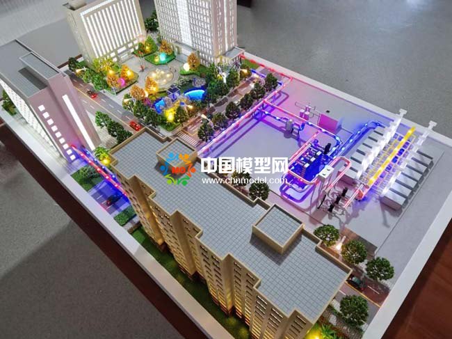 污水源熱泵系統(tǒng)沙盤模型