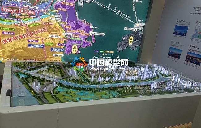 橫琴一江兩岸規(guī)劃沙盤模型