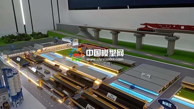 中國鐵建大橋局制梁場(chǎng)沙盤模型