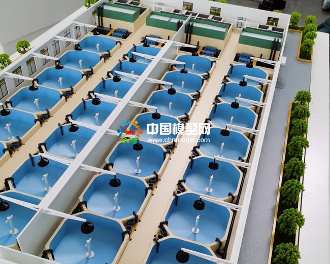 池塘膜箱循環(huán)水生態(tài)自?xún)麴B(yǎng)殖系統(tǒng)沙盤(pán)模型