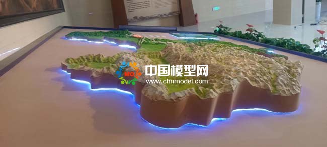 中國(guó)長(zhǎng)城分布示意沙盤模型