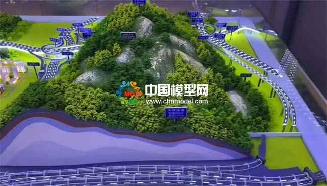 隧道剖面沙盤模型