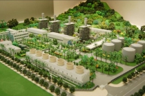 熱電廠沙盤模型，發(fā)電廠沙盤模型，以供熱為主要目的發(fā)電廠